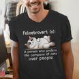 Felinetrovert Definition Cat Lover Introvert Humor Cats Men's V-Neck T-Shirt