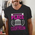 Female Lawyer Women Law Student Graduation Bar Exam Men's V-Neck T-Shirt