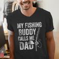 My Fishing Buddy Calls Me Dad Fisherman Men's V-Neck T-Shirt My Fishing Buddy Calls Me Dad Fisherman Men's V-Neck T-Shirt