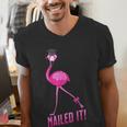 Flamingo Nailed It Graduation Flamingo Men's V-Neck T-Shirt