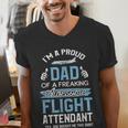 Flight Attendant Shirt For Dad Father Flight Attendant Men's V-Neck T-Shirt Flight Attendant Shirt For Dad Father Flight Attendant Men's V-Neck T-Shirt