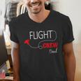 Flight Crew Airplane Birthday Dad Airplane Matching Family Men's V-Neck T-Shirt