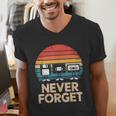 Floppy VHS Cassette Never Forget Retro 80s 90s Nostalgia Men's V-Neck T-Shirt Floppy VHS Cassette Never Forget Retro 80s 90s Nostalgia Men's V-Neck T-Shirt