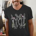 Floral Surgical Tech Surgery Medical Med School Graduation Men's V-Neck T-Shirt