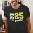 Football Senior Night Football Senior 2025 Graduation 55 Men's V-Neck T-Shirt