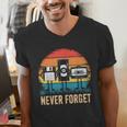 Never Forget Retro 80s 90s Floppy VHS Cassette Nostalgia Men's V-Neck T-Shirt