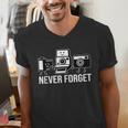 Never Forget Retro Camera Photography Nostalgia Men's V-Neck T-Shirt