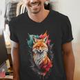 Fox For Fox Lovers Men Women Kids Introverts Men's V-Neck T-Shirt