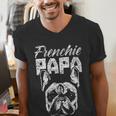 Frenchie Papa Lover Owner French Bulldog Dad Father Daddy Men's V-Neck T-Shirt