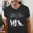Your Friends Vs My Friend Introvert Pet Dog Owner Men Women Kids Men's V-Neck T-Shirt