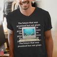 Frutiger Aero Aesthetic Tech The Future That Was Promised Men's V-Neck T-Shirt