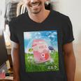 Frutiger Aero Aesthetic Tech Kawaii Strawberry Milk Fishes Men's V-Neck T-Shirt Frutiger Aero Aesthetic Tech Kawaii Strawberry Milk Fishes Men's V-Neck T-Shirt