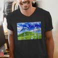 Frutiger Aero Dolphin Meadow Aesthetic Y2k 2000s Ironic Men's V-Neck T-Shirt Frutiger Aero Dolphin Meadow Aesthetic Y2k 2000s Ironic Men's V-Neck T-Shirt