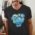 Frutiger Aero Metro Abstract Maximalism 2000s Nostalgia Men's V-Neck T-Shirt