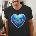 Frutiger Aero Y2K Heart Men's V-Neck T-Shirt