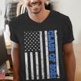 Funny Class Of 2021 American Flag Senior Graduation Men's V-Neck T-Shirt