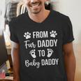 From Fur Daddy To Baby Daddy Quote Dad Pregnancy Men's V-Neck T-Shirt