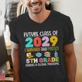 Future Class Of 2029 I Survived Passed 5th Grade Graduation Men's V-Neck T-Shirt