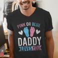 Future Dad Pink Or Blue Daddy Loves You Gender Reveal Men's V-Neck T-Shirt