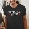 Future DILF Sarcastic Hot Dad Statement Sarcasm Humor Men's V-Neck T-Shirt