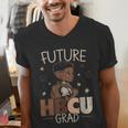 Future HBCU Grad Graduate Afro Boy College Graduation Men's V-Neck T-Shirt