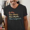 G-Pa The Man The Myth The Legend Dad Grandpa Men's V-Neck T-Shirt