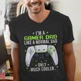Gamer Dad Gaming Shirts Fathers Day Video Game Daddy Men's V-Neck T-Shirt
