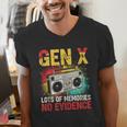 Gen X Lots Of Memories No Evidence Retro Nostalgia Humor Men's V-Neck T-Shirt