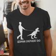 German Shepherd Dad Dinosaur GSD Owners Father's Day Men's V-Neck T-Shirt German Shepherd Dad Dinosaur GSD Owners Father's Day Men's V-Neck T-Shirt