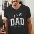 Girl Dad Est 2024 Dad Of Girls Father's Day Men's V-Neck T-Shirt