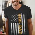 Girl Dad Father's Day Dad Daughter Dad Of Girls Outnumbered Men's V-Neck T-Shirt