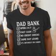 Girl Father's Day Daddy & Dad Of Girls Outnumbered Men's V-Neck T-Shirt