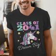 Girls Class Of 2041 Magical Unicorn Graduation Cap Men's V-Neck T-Shirt