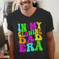 In My Glowing Dad Era Groovy Colorful Bright Men's V-Neck T-Shirt In My Glowing Dad Era Groovy Colorful Bright Men's V-Neck T-Shirt