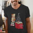 Gnome Read Reading Book Librarian Across America Women Kids Men's V-Neck T-Shirt