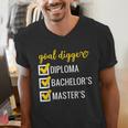 Goal Digger Inspirational Quotes Master's Degree Graduation Men's V-Neck T-Shirt
