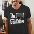 The Goalfather Dad Soccer Goalkeeper Goalie Coach Footballer Men's V-Neck T-Shirt