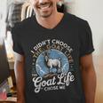 Goat Life Chose Me Rancher Farmer Goat Dad Goat Men's V-Neck T-Shirt