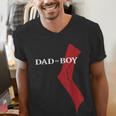 God Of Boy Dad Video Game Tshirt Father's Day Edition Men's V-Neck T-Shirt
