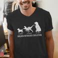 Golden Retriever Mom Dad Puppy Dog Owner Dog Lover Men's V-Neck T-Shirt