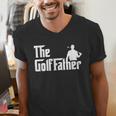 Golffather Father Dad Golfer Golfing Golf Club Putter Men's V-Neck T-Shirt