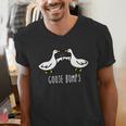Goose Bumps Humorous Pun For Dad Joke Lover Men's V-Neck T-Shirt