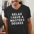 Grad School Graduation For Him Her Masters Degree Men's V-Neck T-Shirt