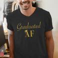 GradShirt For Women Graduated AF Graduation GIft Men's V-Neck T-Shirt