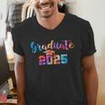 Graduate 2025 Tie Dye Graduation 2025 Class Of 2025 Senior Men's V-Neck T-Shirt