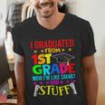 I Graduated From 1st Grade Graduation Matching Student Men's V-Neck T-Shirt