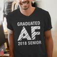 Graduated AF 2018 Senior Graduation Shirt Men's V-Neck T-Shirt