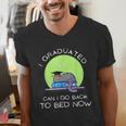 I Graduated Can I Go Back To Bed Now Cat Graduation For Men Women Girls Kids Men's V-Neck T-Shirt