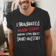 I Graduated Middle School Graduation Men's V-Neck T-Shirt