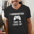 I Graduated Time To Level Up Graduation T-Shirt Men's V-Neck T-Shirt